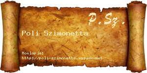 Poli Szimonetta névjegykártya